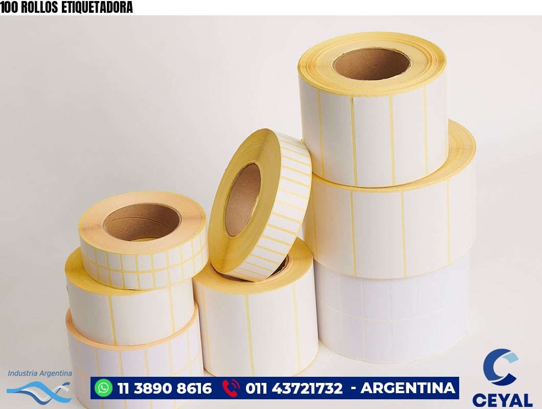 100 ROLLOS ETIQUETADORA