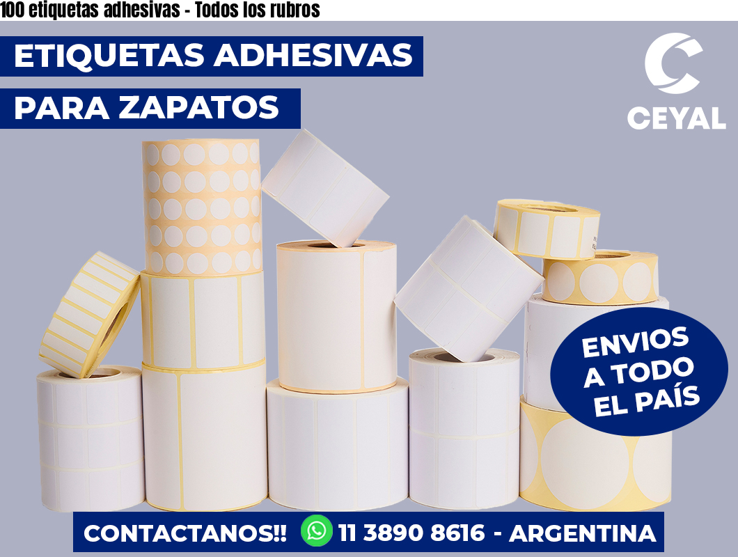 100 etiquetas adhesivas - Todos los rubros