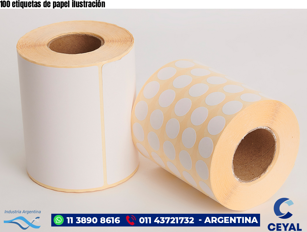 100 etiquetas de papel ilustración