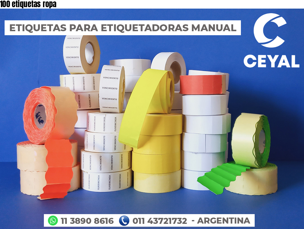 100 etiquetas ropa