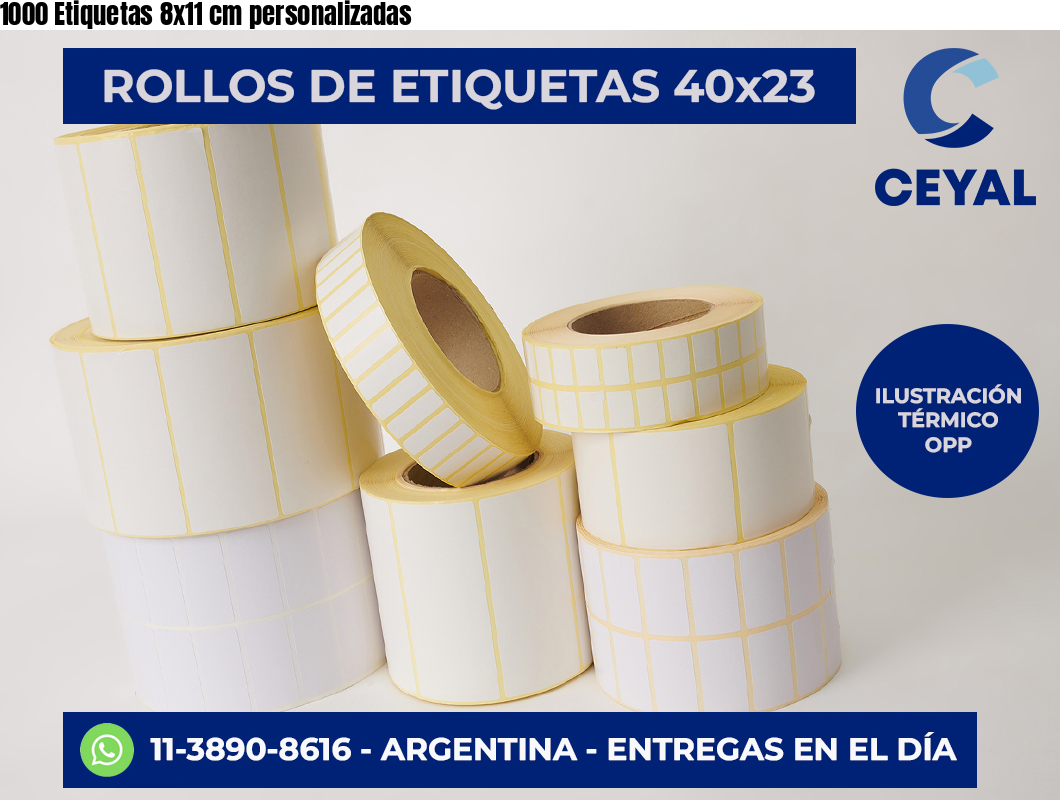 1000 Etiquetas 8×11 cm personalizadas
