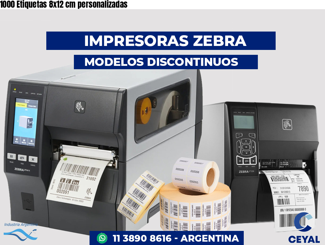 1000 Etiquetas 8x12 cm personalizadas