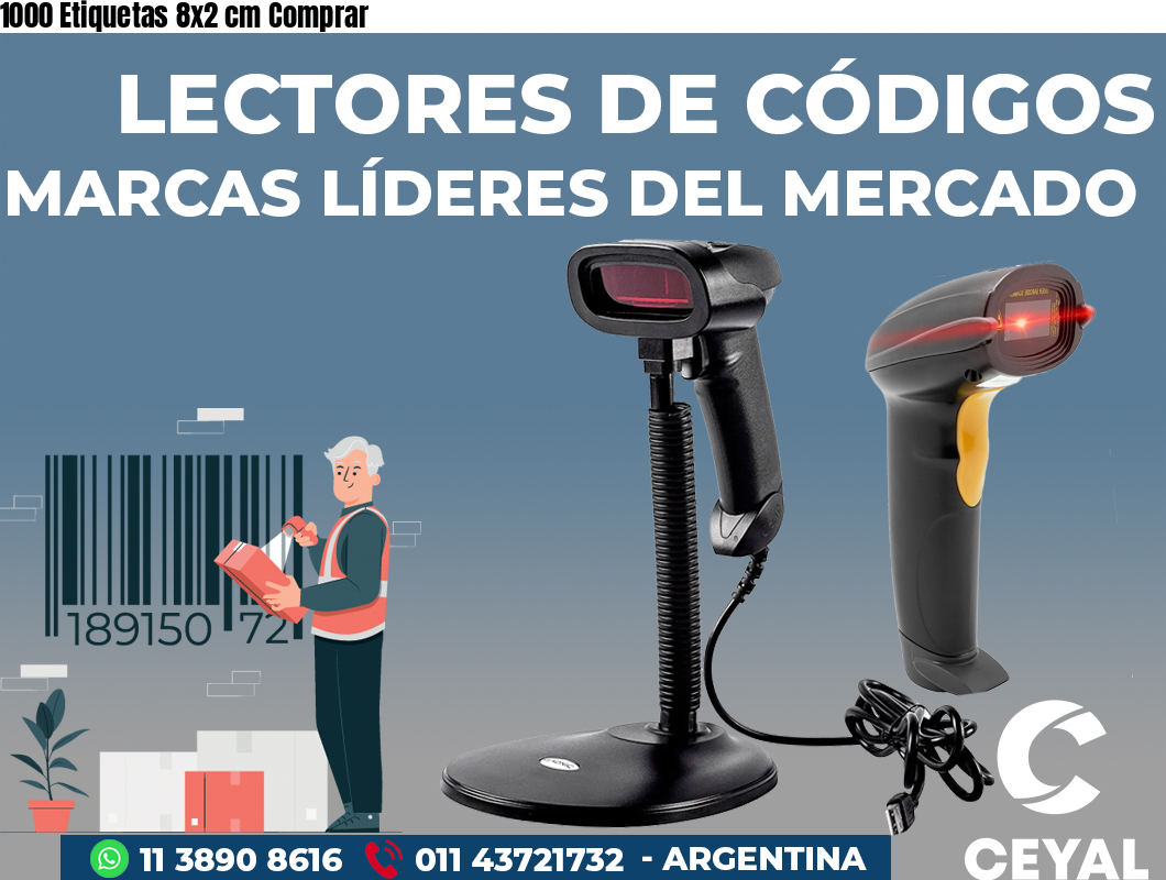 1000 Etiquetas 8x2 cm Comprar