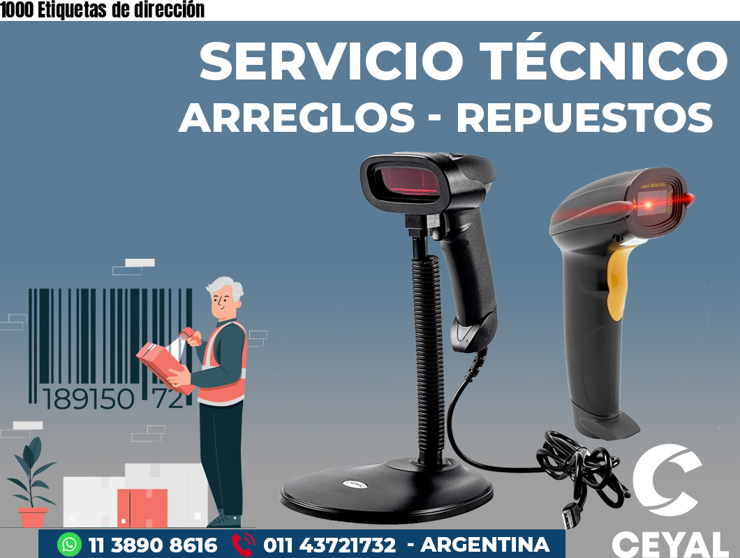 1000 Etiquetas de dirección