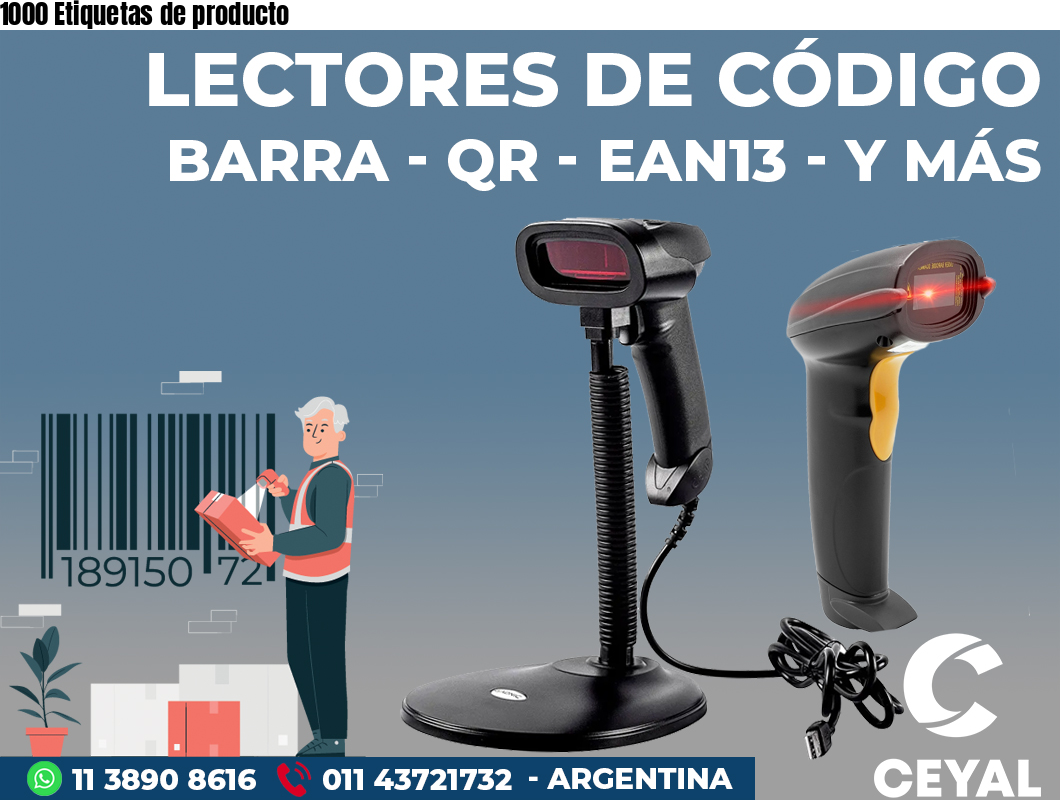 1000 Etiquetas de producto
