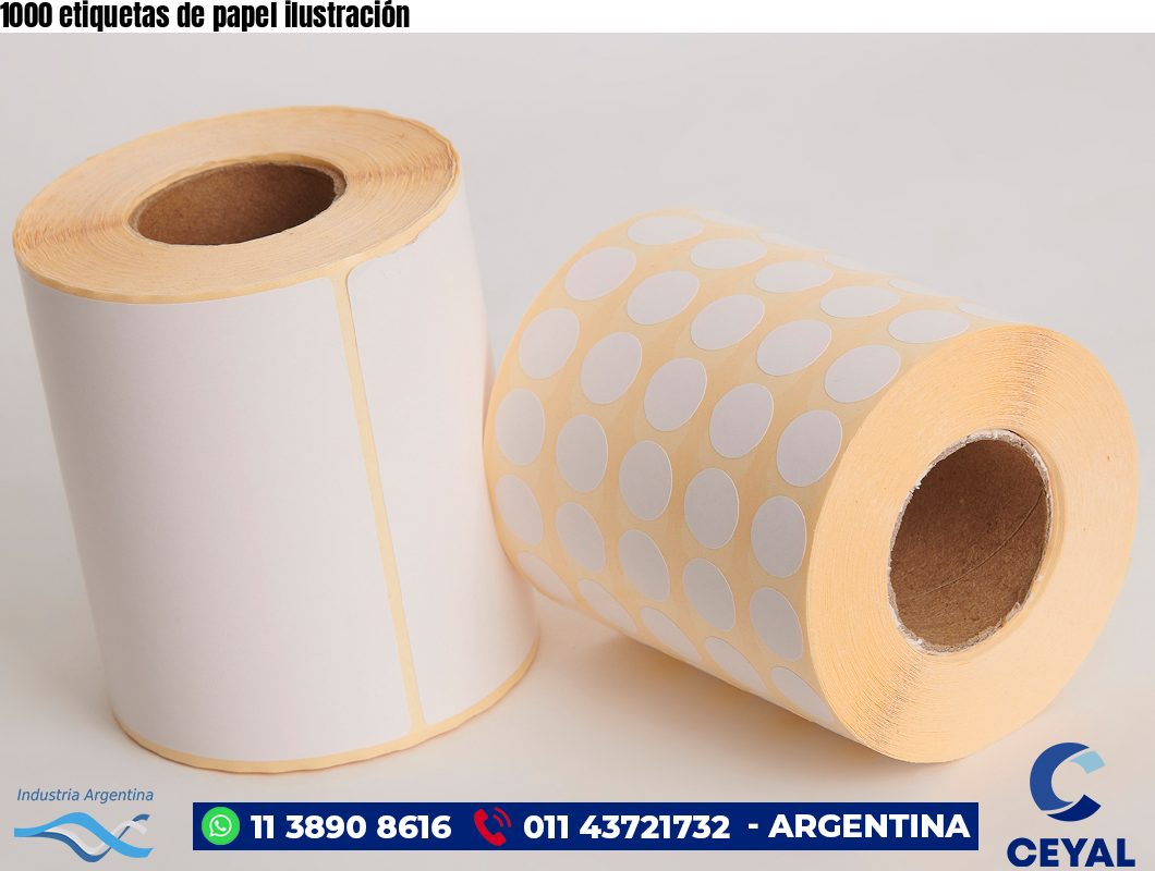 1000 etiquetas de papel ilustración