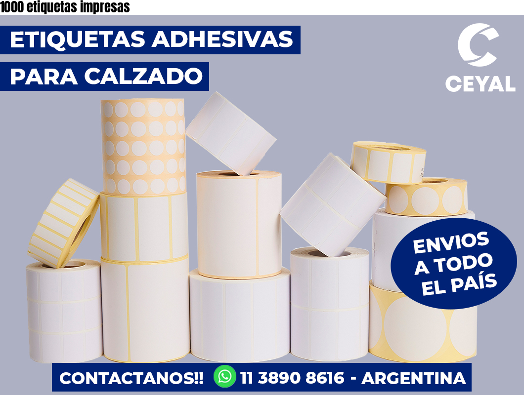 1000 etiquetas impresas
