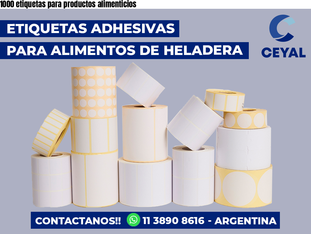 1000 etiquetas para productos alimenticios