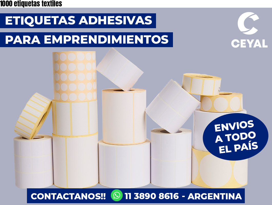 1000 etiquetas textiles