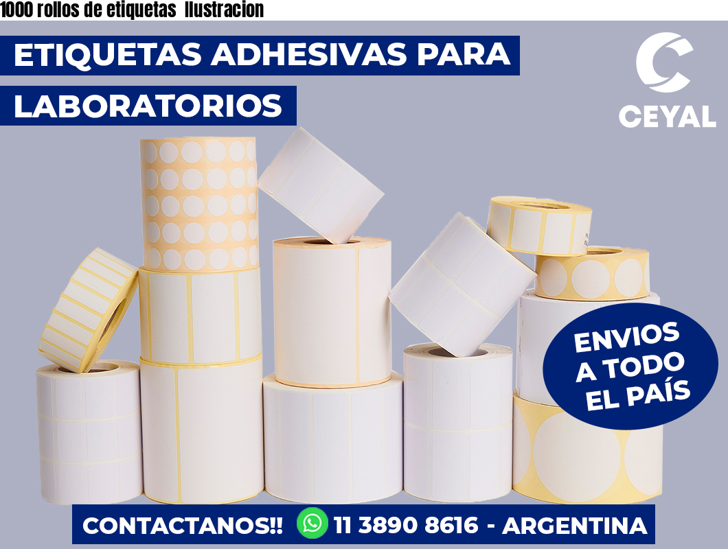 1000 rollos de etiquetas Ilustracion