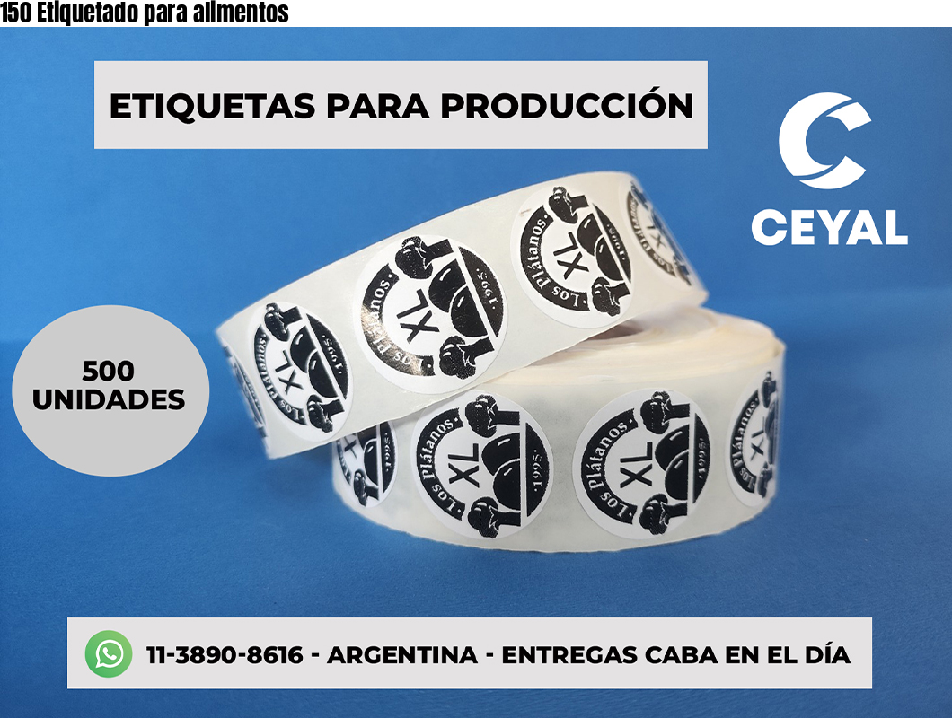 150 Etiquetado para alimentos