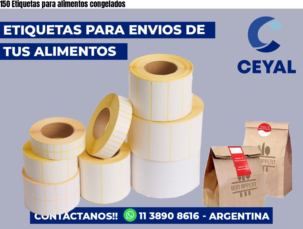 150 Etiquetas para alimentos congelados