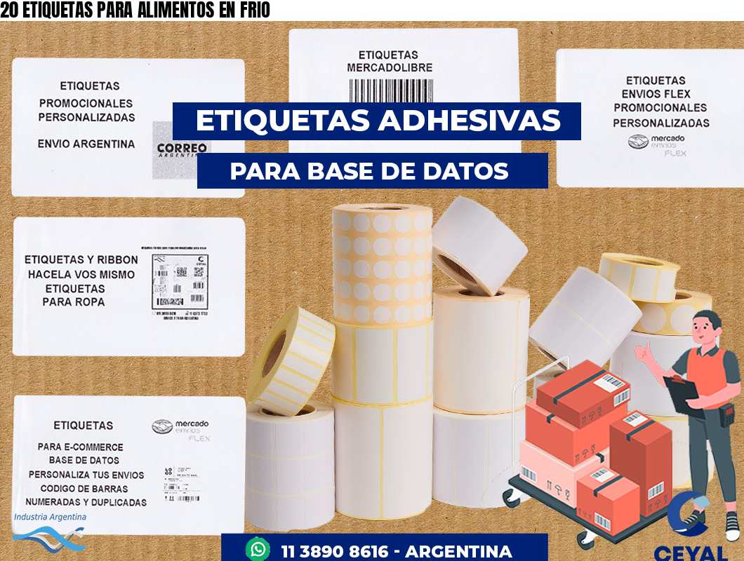 20 ETIQUETAS PARA ALIMENTOS EN FRIO