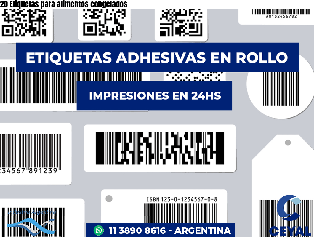 20 Etiquetas para alimentos congelados