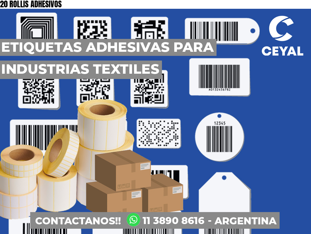 20 ROLLIS ADHESIVOS