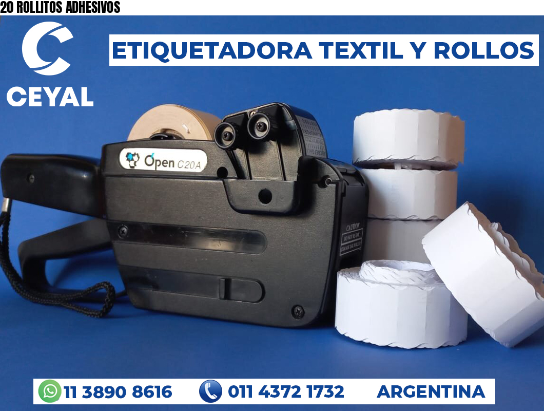20 ROLLITOS ADHESIVOS