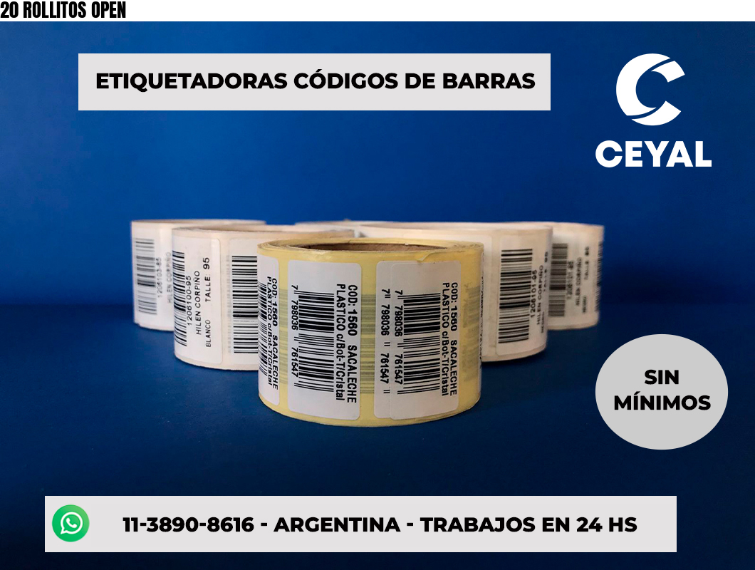 20 ROLLITOS OPEN