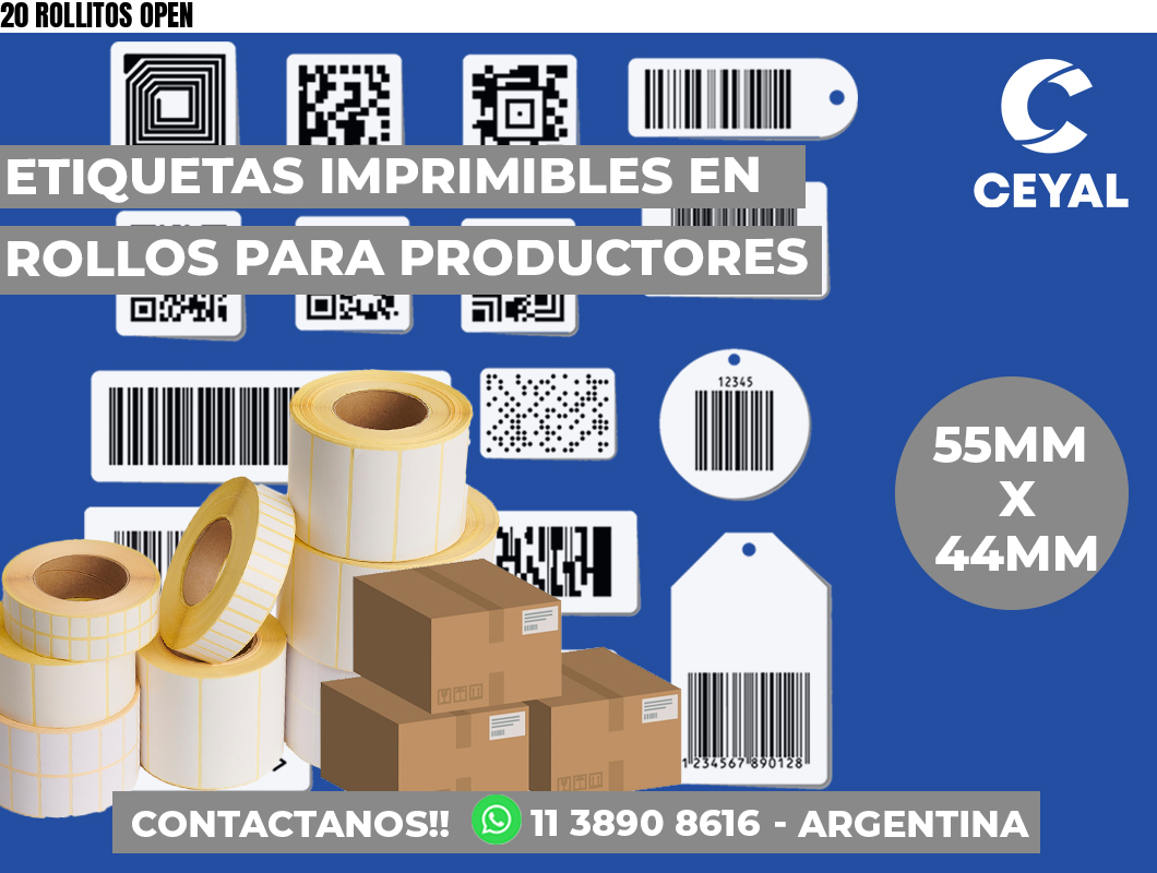 20 ROLLITOS OPEN