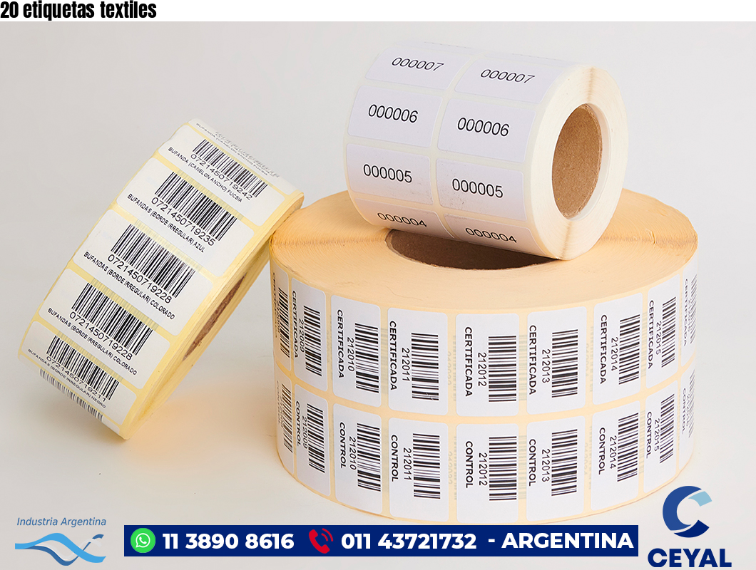 20 etiquetas textiles