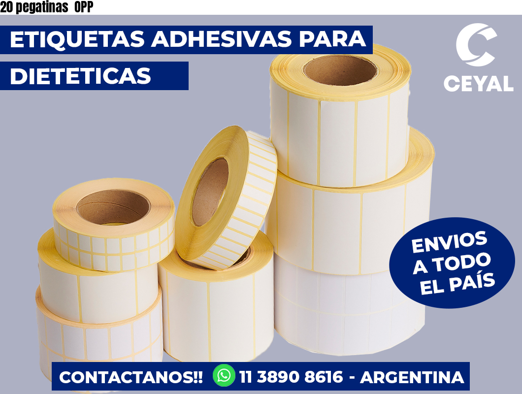 20 pegatinas  OPP