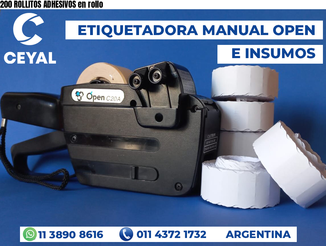 200 ROLLITOS ADHESIVOS en rollo