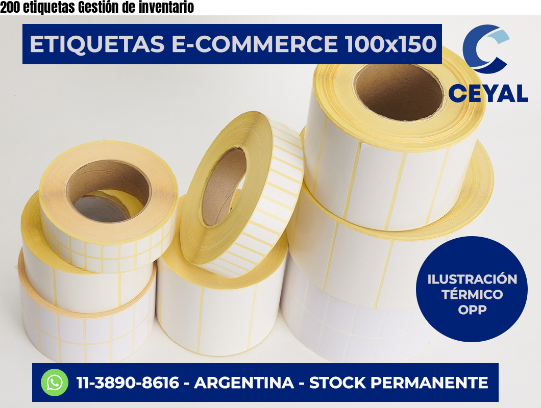 200 etiquetas Gestión de inventario
