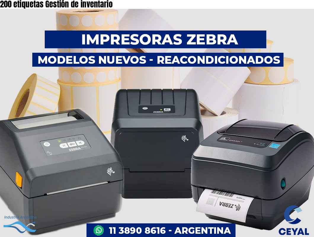 200 etiquetas Gestión de inventario