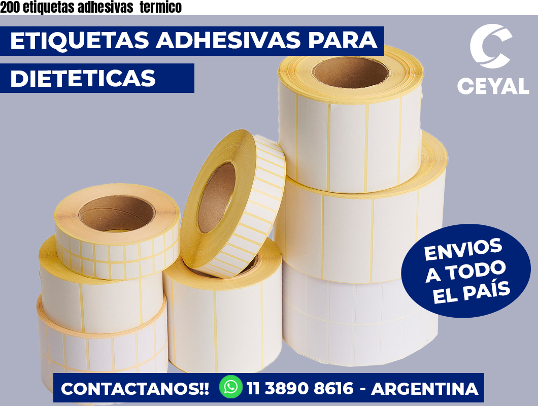 200 etiquetas adhesivas  termico