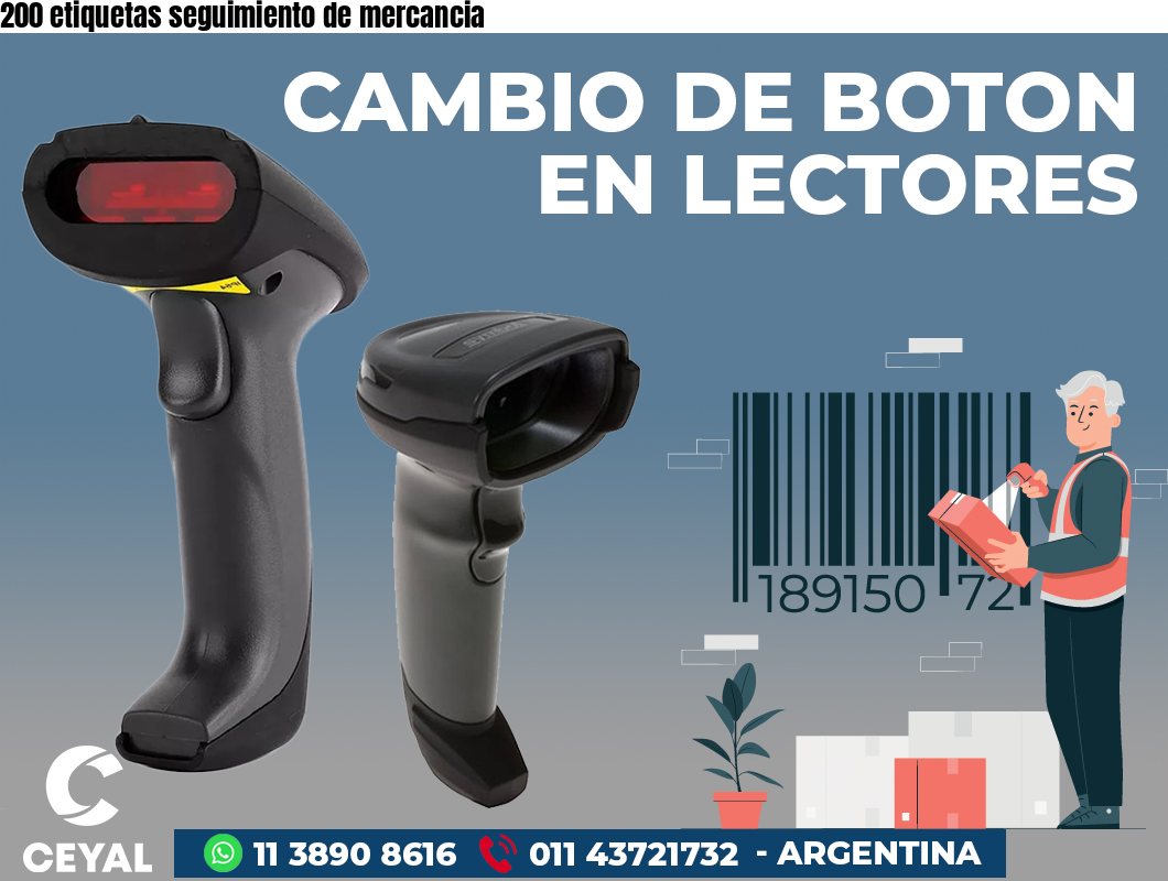 200 etiquetas seguimiento de mercancia