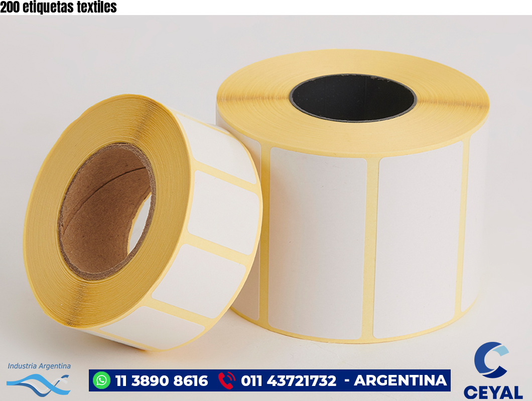 200 etiquetas textiles
