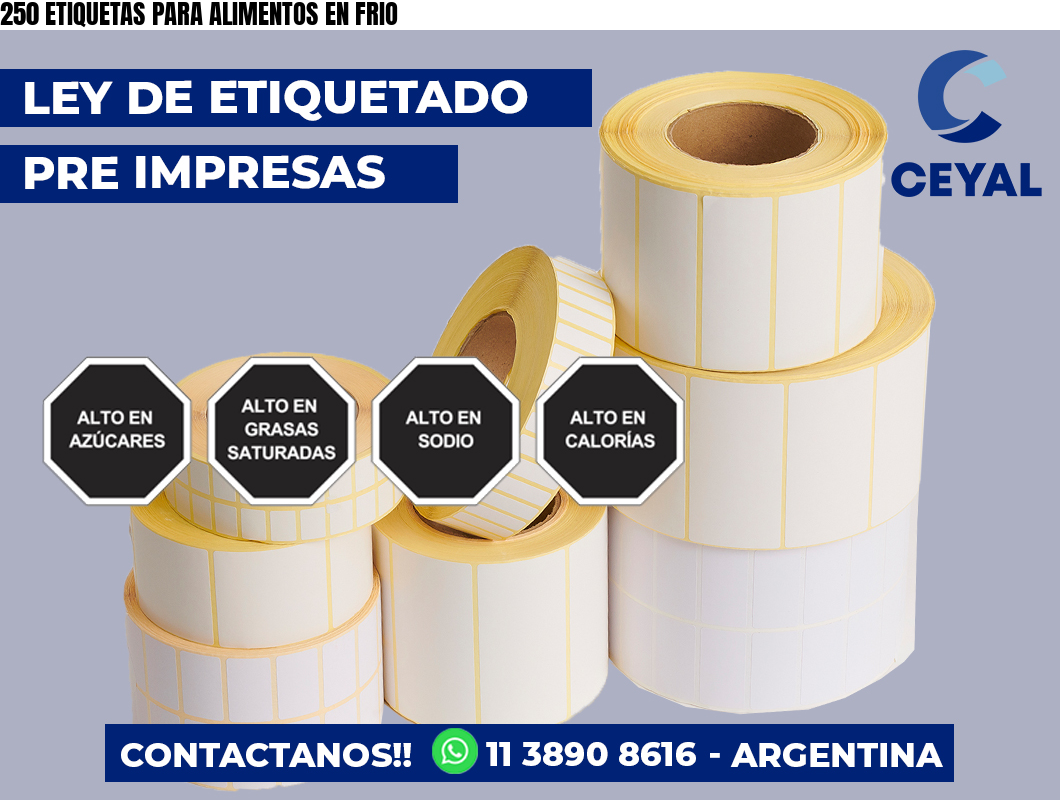 250 ETIQUETAS PARA ALIMENTOS EN FRIO