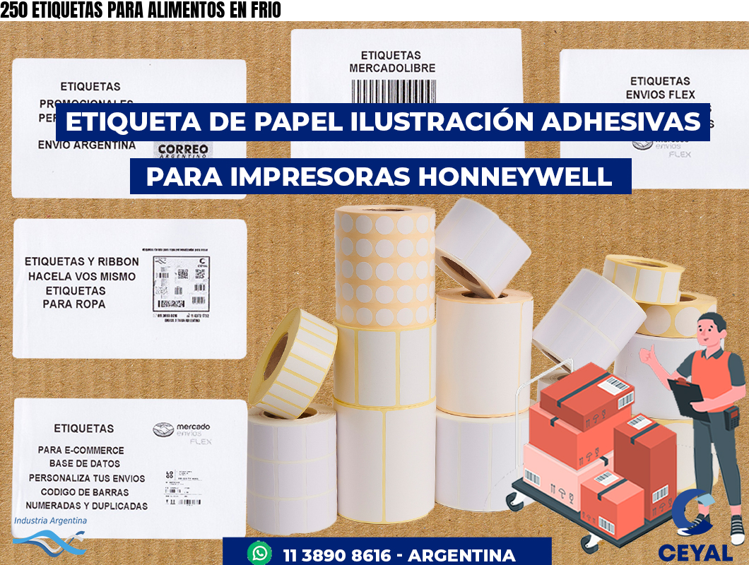 250 ETIQUETAS PARA ALIMENTOS EN FRIO