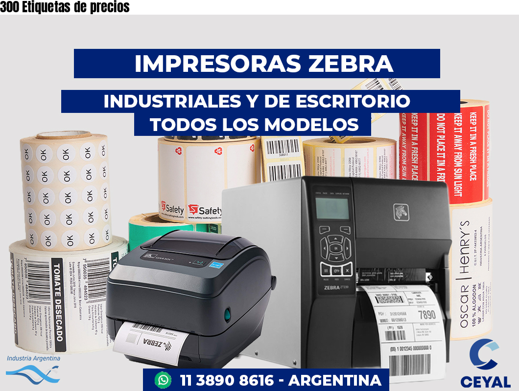 300 Etiquetas de precios