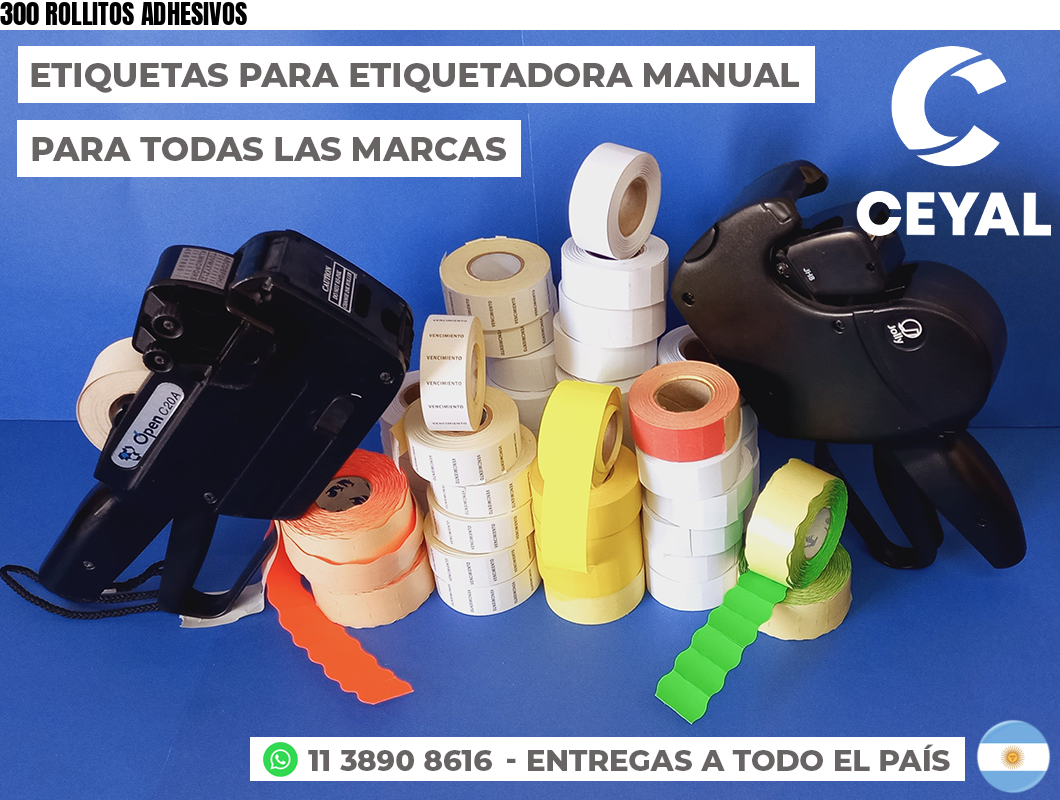 300 ROLLITOS ADHESIVOS