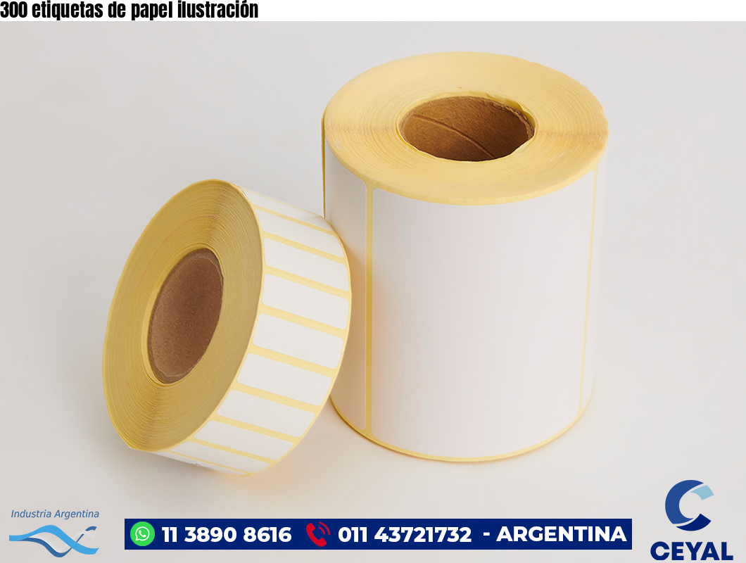 300 etiquetas de papel ilustración