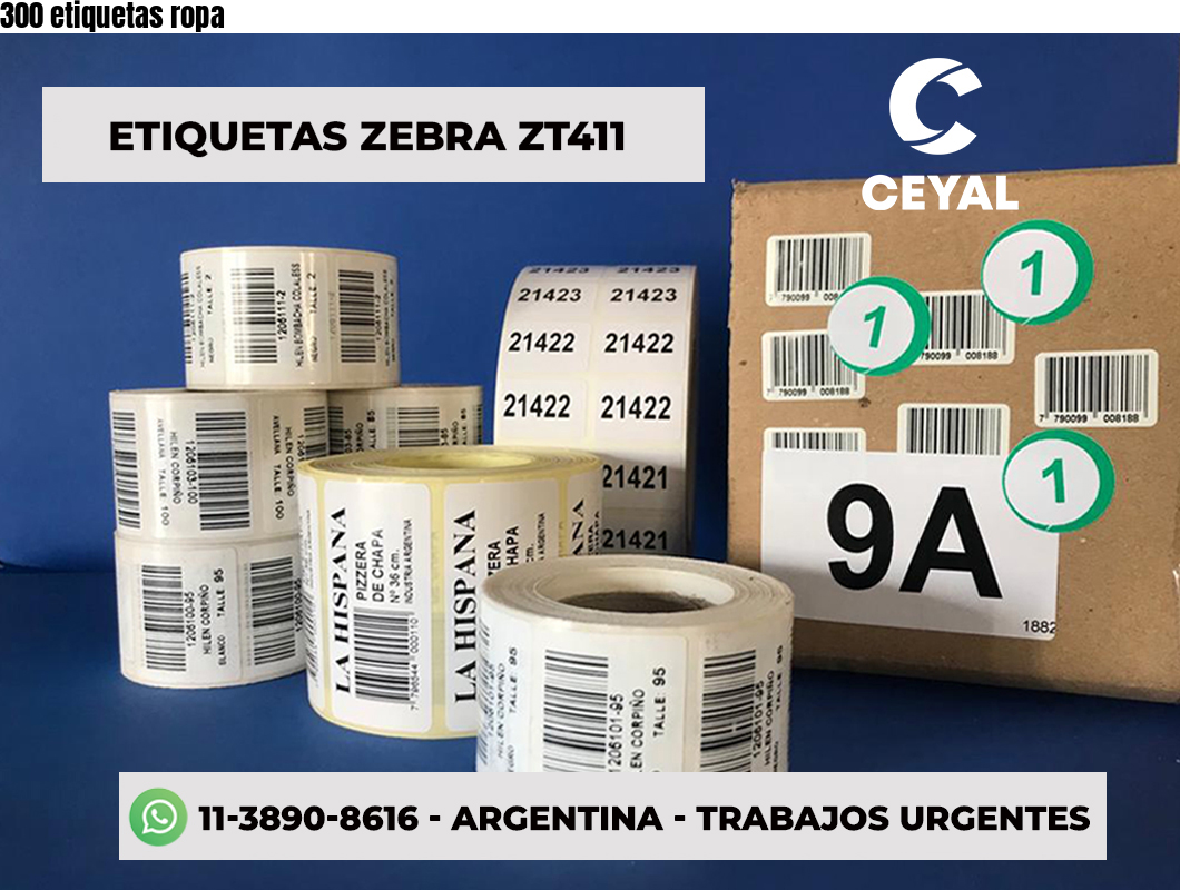 300 etiquetas ropa