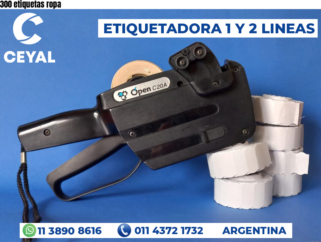300 etiquetas ropa