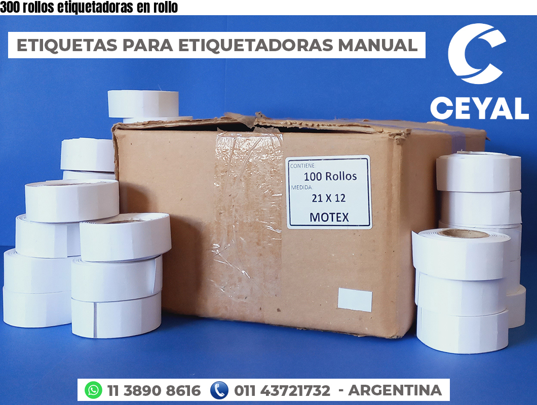 300 rollos etiquetadoras en rollo