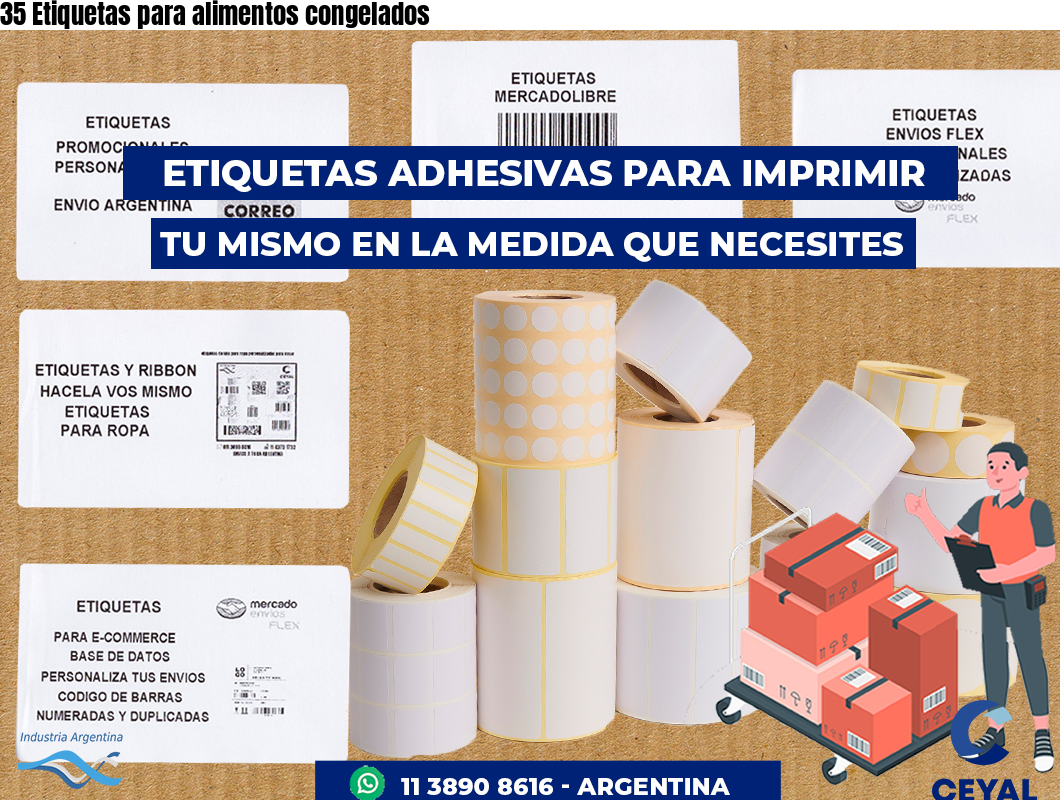 35 Etiquetas para alimentos congelados