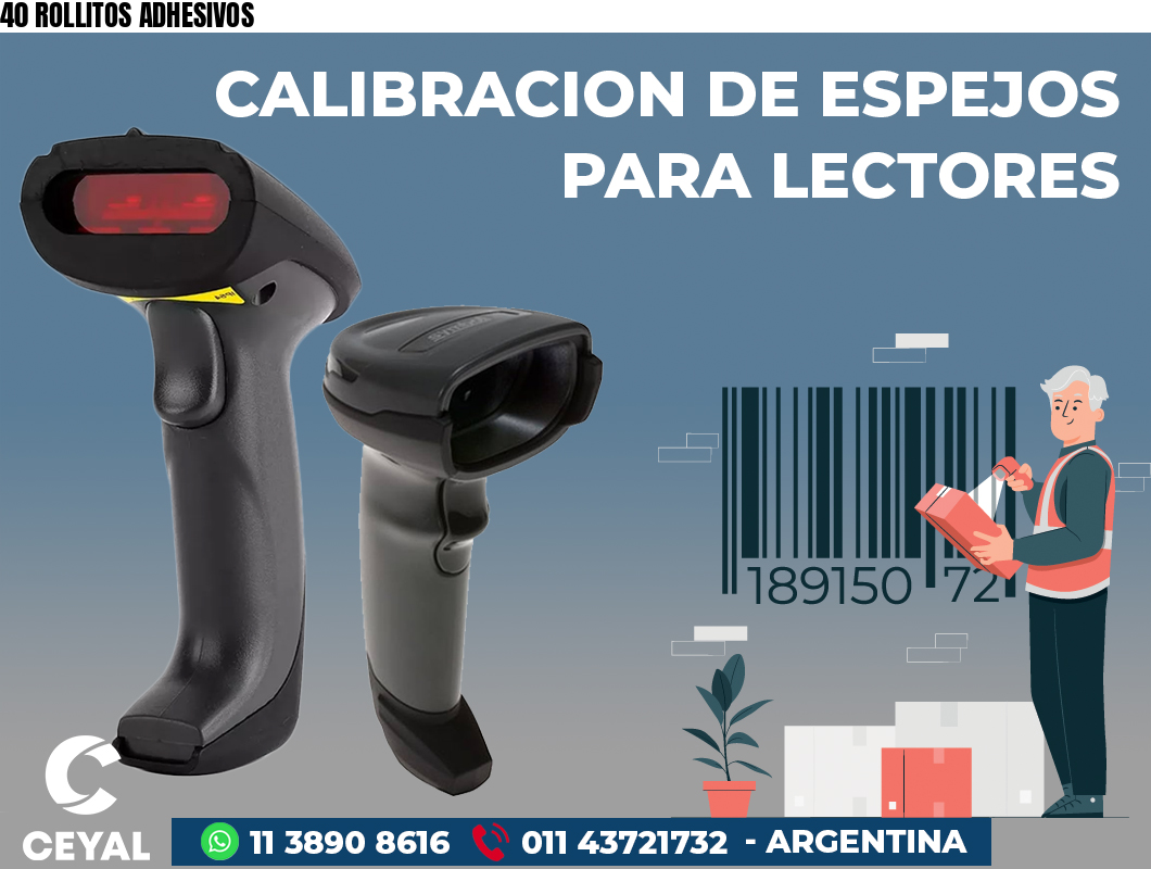 40 ROLLITOS ADHESIVOS