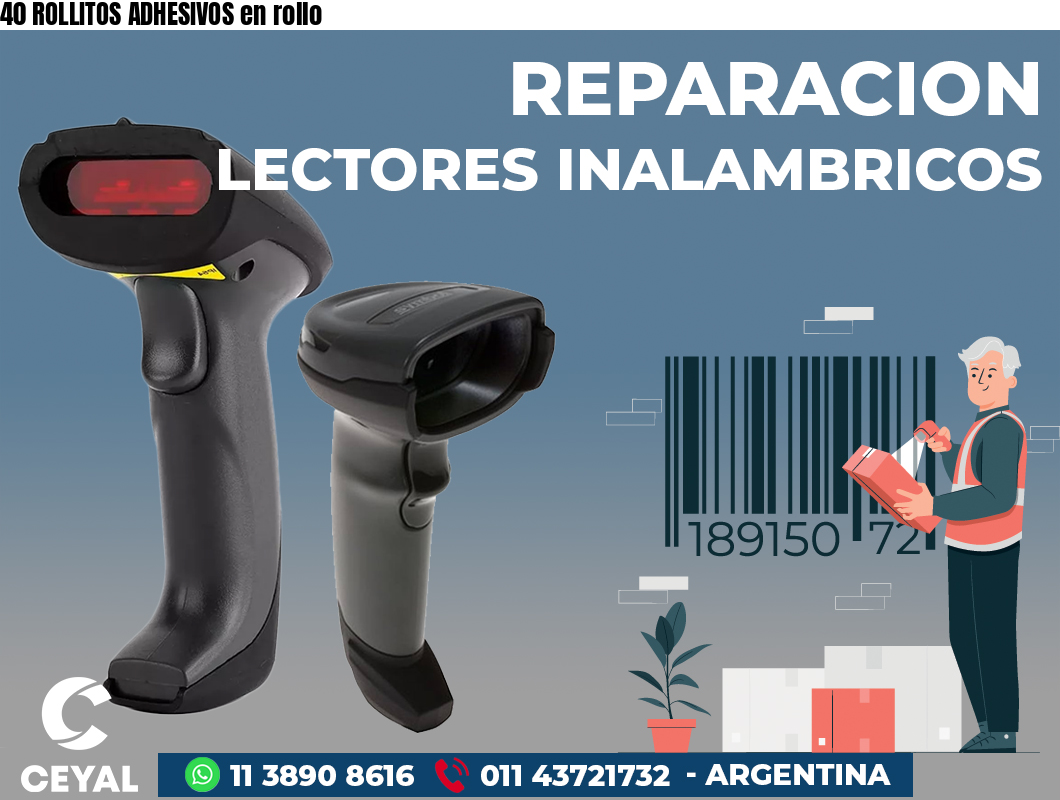 40 ROLLITOS ADHESIVOS en rollo