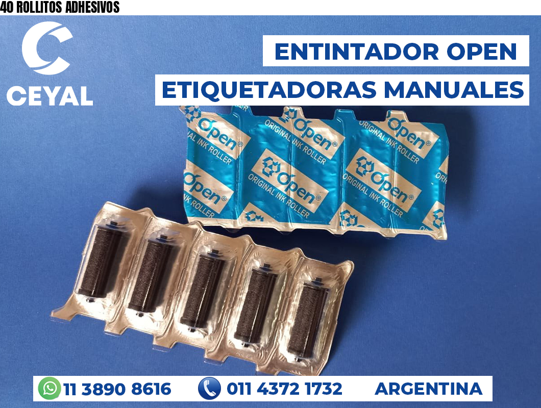 40 ROLLITOS ADHESIVOS