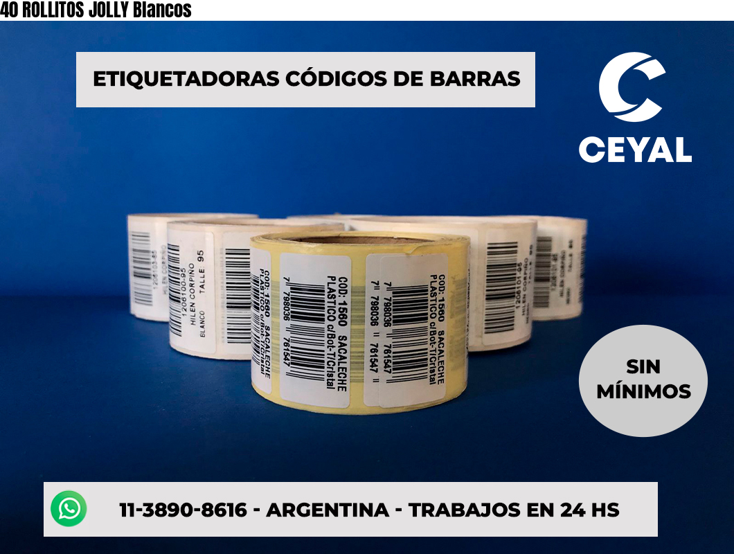 40 ROLLITOS JOLLY Blancos