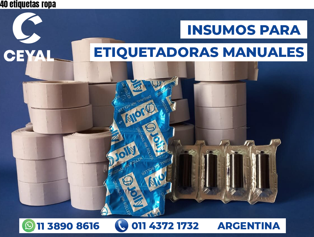 40 etiquetas ropa
