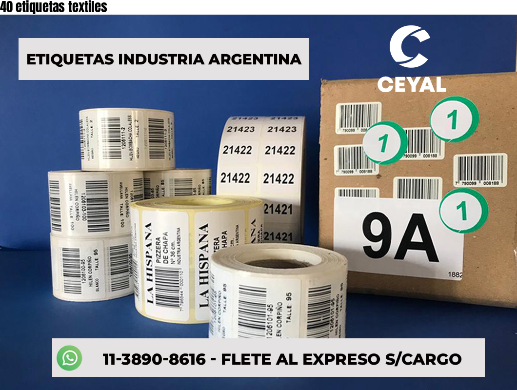 40 etiquetas textiles
