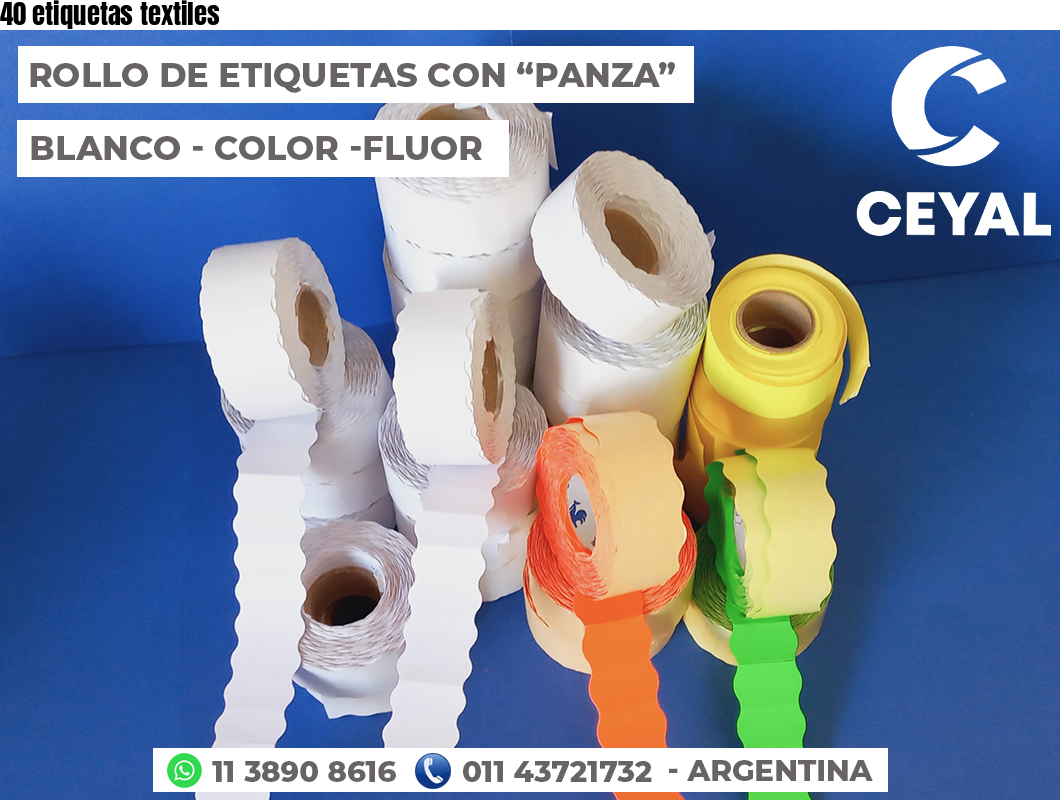 40 etiquetas textiles