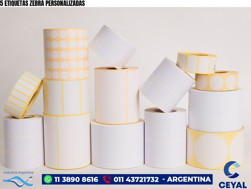 5 ETIQUETAS ZEBRA PERSONALIZADAS