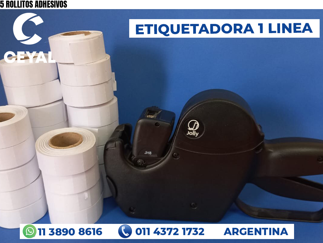 5 ROLLITOS ADHESIVOS