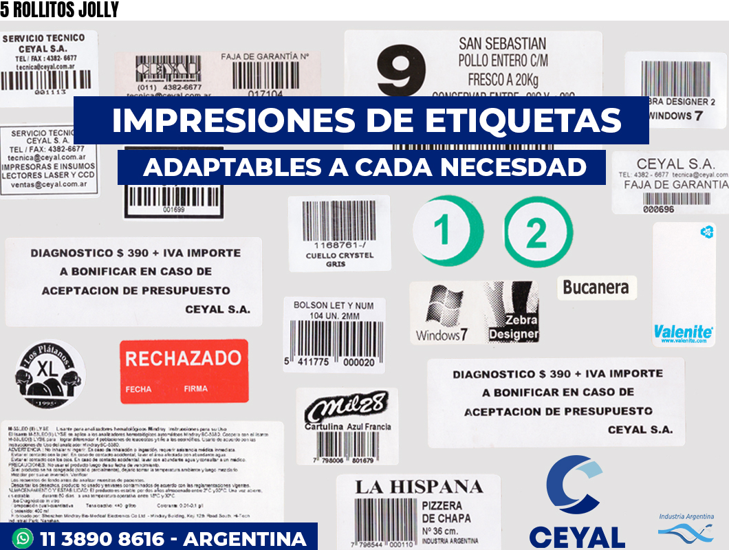 5 ROLLITOS JOLLY