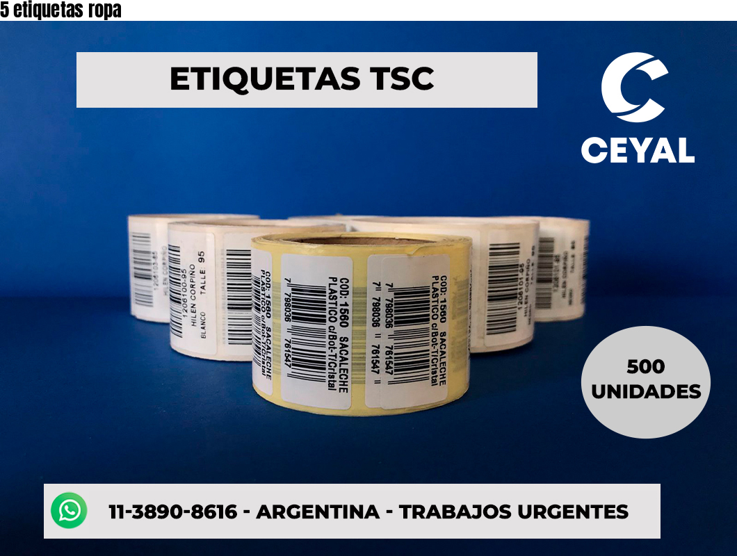 5 etiquetas ropa